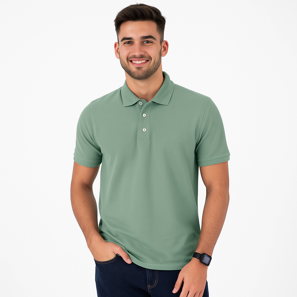 Envast Men's Polo Mint Green T-shirt