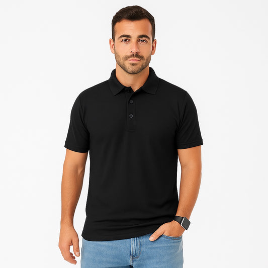 Envast Men's Polo Black T-shirt