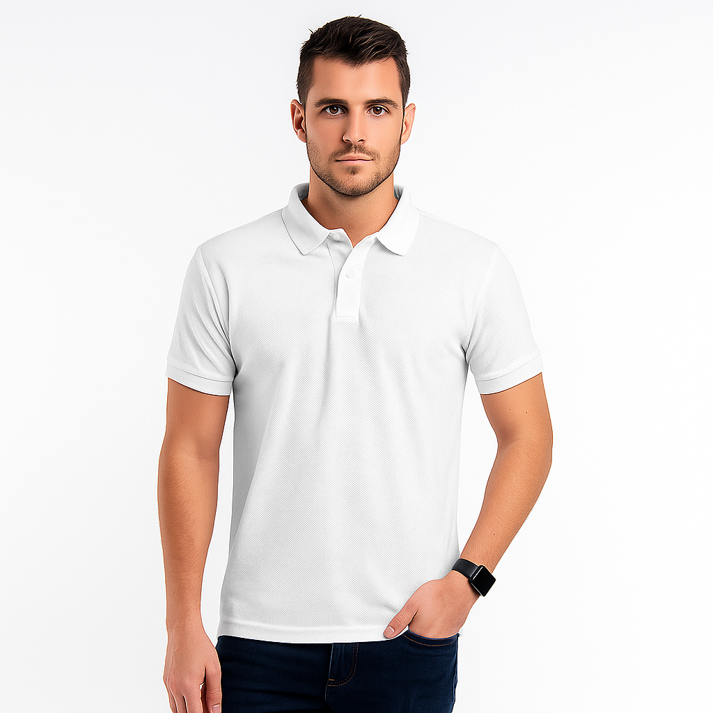 Envast Men's Polo White T-shirt