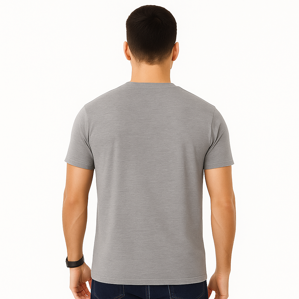Envast Men's Round Neck Cotton Grey 'Cricket Is in Our Blood' T-shirt