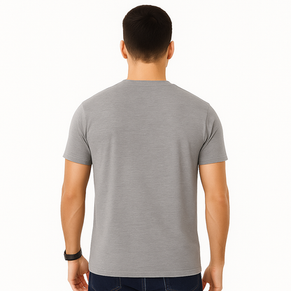 Envast Men's Round Neck Cotton Grey 'Cricket Is in Our Blood' T-shirt