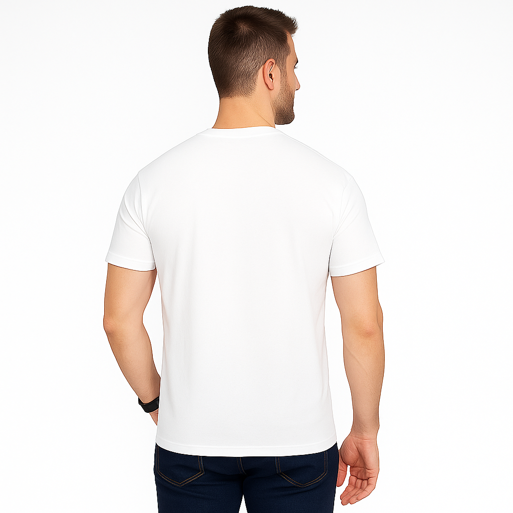 Envast Men's Round Neck Cotton White 'Envast Your Hope' T-shirt