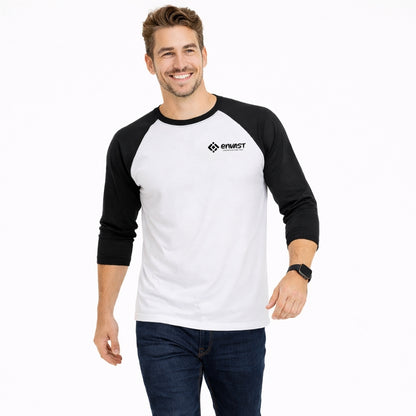 Envast Men's Raglan Cotton White T-shirt