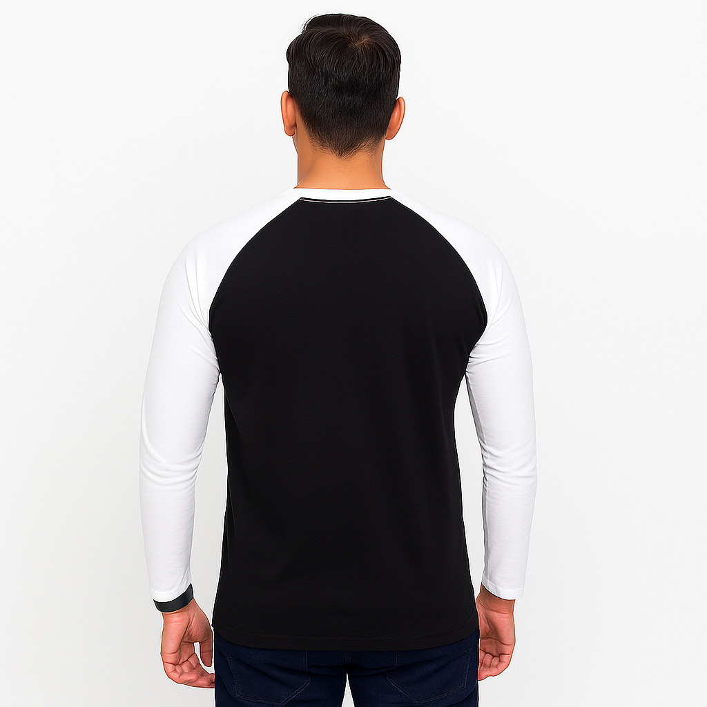 Envast Men's Raglan Cotton 'Envast-Universe for You' Black T-shirt