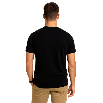 Envast Men's Round Neck Cotton Black 'Never Give Up' T-shirt